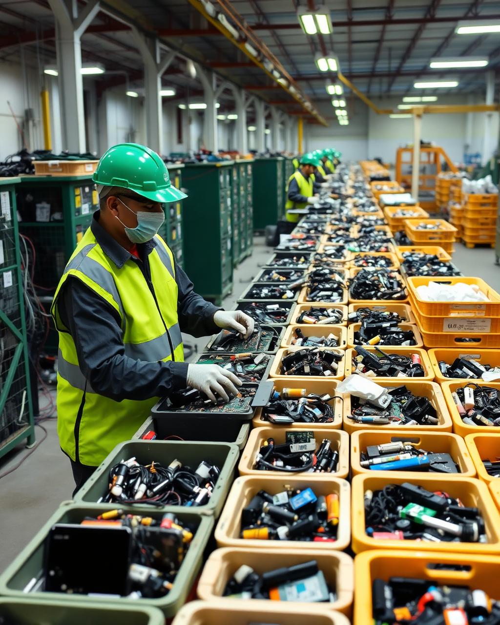 Workers sorting e-waste at a Cirqulus partner facility